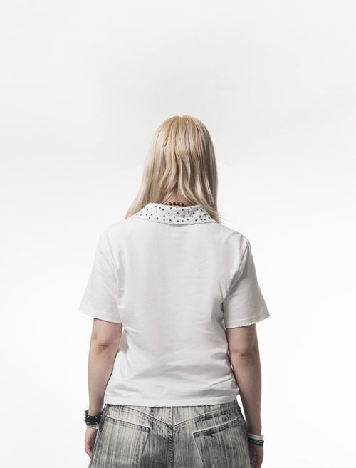 Sashiko Polo White